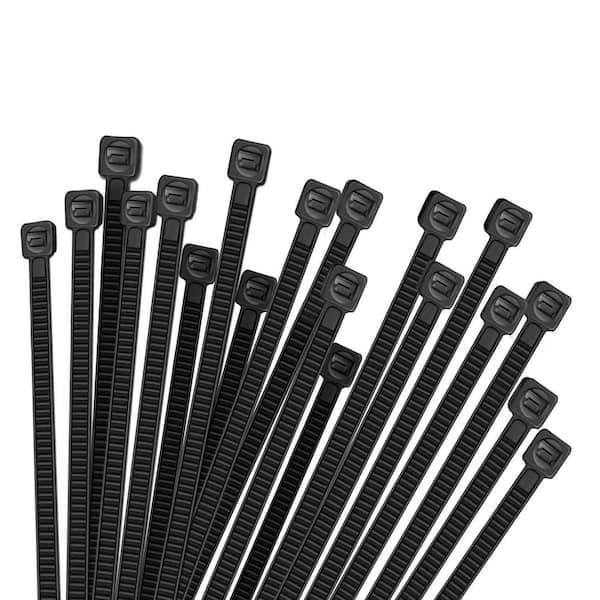 Hmrope Series 12 in. UV Resistant Nylon Cable Zip Tie Black 100-Pack B085DZMDKH