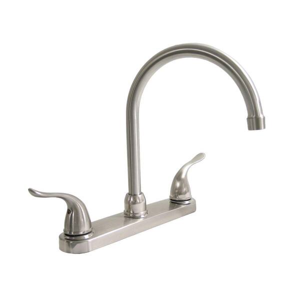 KISSLER & CO Dominion 2-Handle Standard Kitchen Faucet in Brushed Nickel