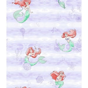56 sq. ft. Disney The Little Mermaid Swim Wallpaper