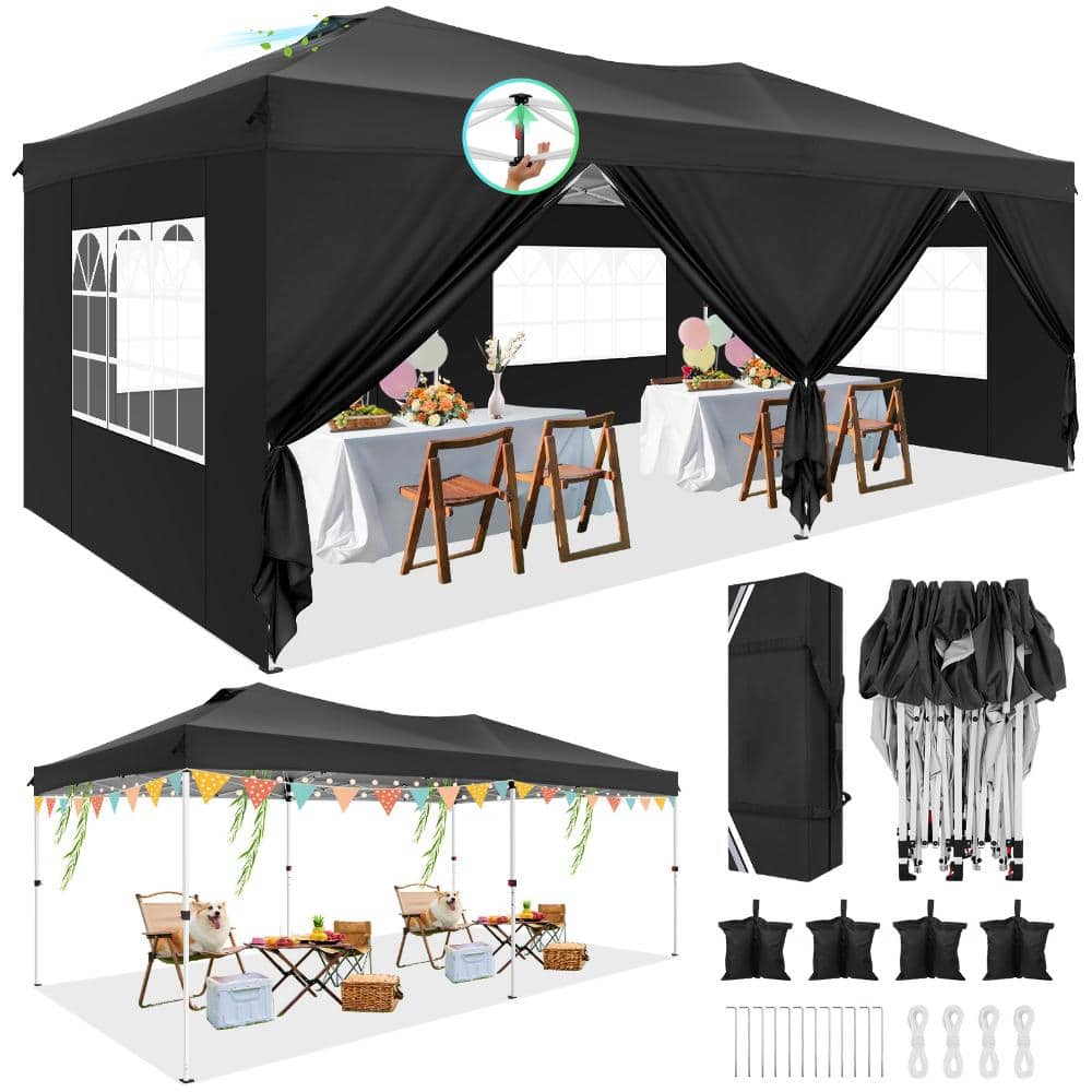 236'' W x 118'' D Pop up Canopy with 6 Removable Sidewalls, Outdoor Canopy Waterproof Commercial Tents price history on PriceWatchPro