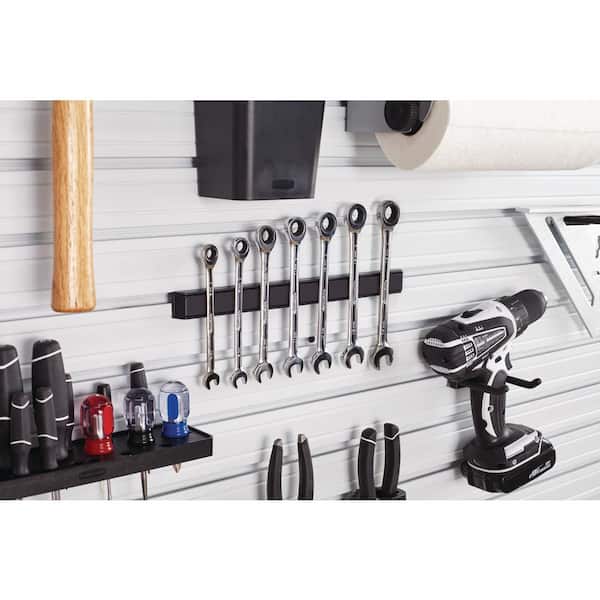 Rubbermaid FastTrack Garage 12-Piece Black/Silver Steel Multipurpose  Storage Rail System in the Slatwall & Rail Storage Systems department at