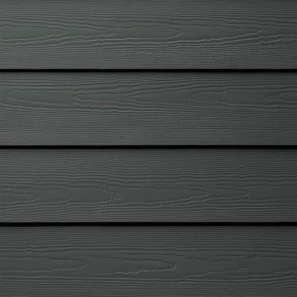 Hardie Plank HZ10 8.25 in. x 144 in. Statement Collection Iron Gray Cedarmill Fiber Cement Lap Siding