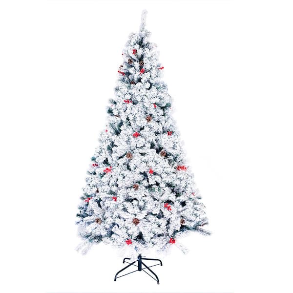 Snow Flocked Twig Branch Tree Stake White or Brown Christmas Decor 39" H NEW 