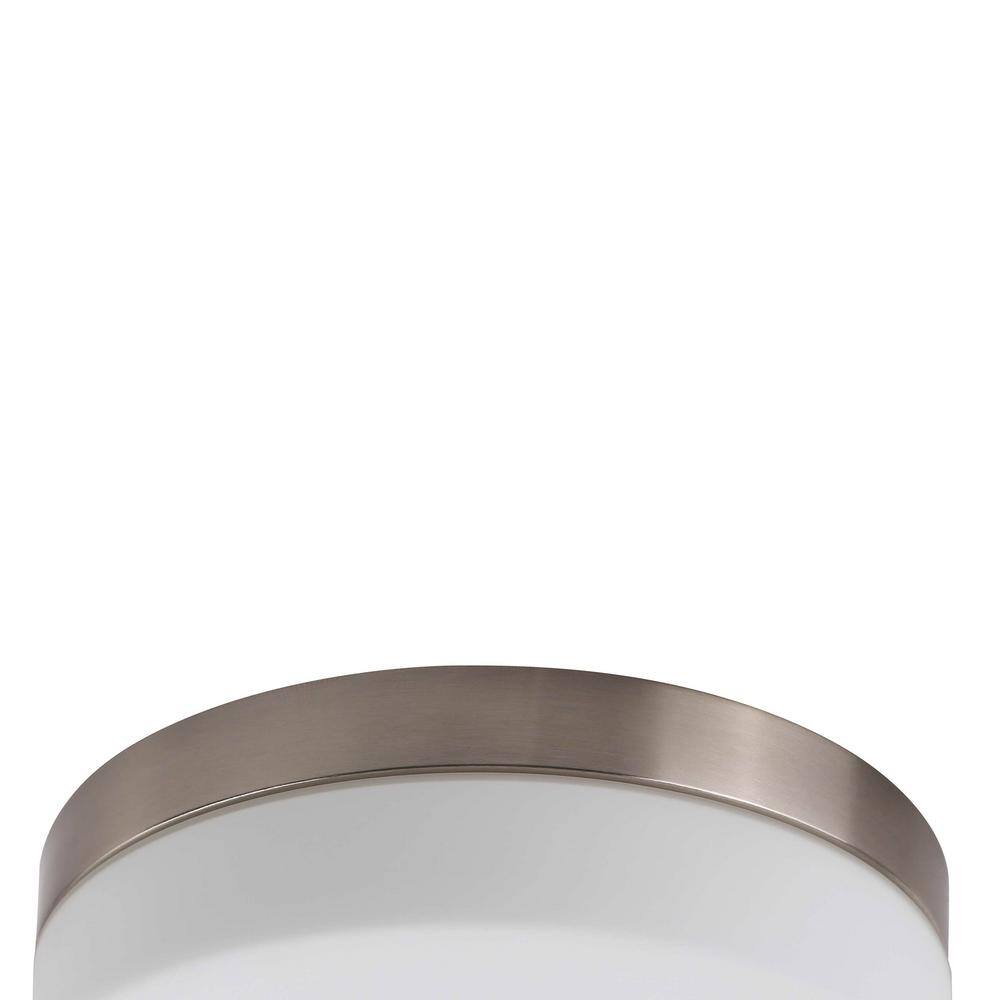 Brushed Nickel and Frosted Glass LED Flush Mount Light