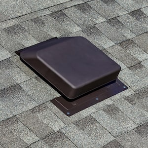 37 sq. in. NFA Brown Resin High Impact Super Low-Profile Slant Back Roof Louver Static Vent (Carton of 10)