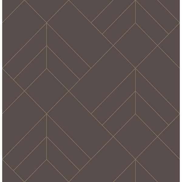 A-Street Prints Sander Brown Chocolate Geometric Wallpaper Sample
