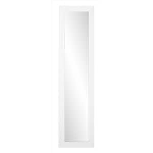 Oversized Matte White Over The Door Modern Mirror (71 in. H X 21.5 in. W)