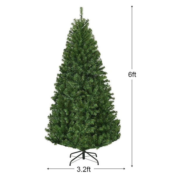 Costway 6 ft. Pre-Lit Artificial Christmas Tree with 350 LED