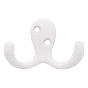 1-13/16 in. White Double Wall Hook