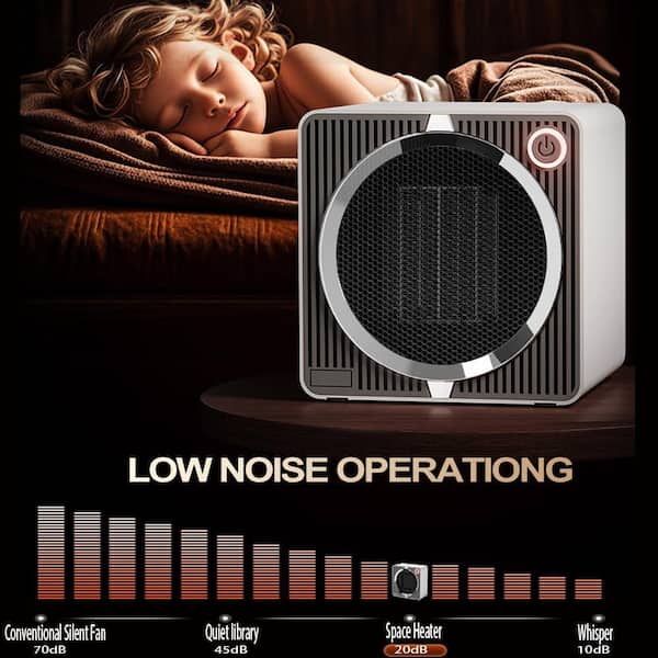 Ahfiwaso 800W 5.3 in. Convection Electric Space Ceramic Heater for