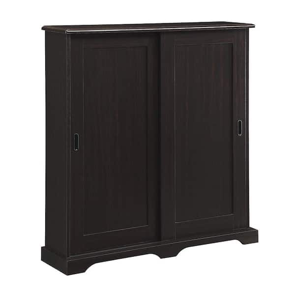 4D Concepts Media Storage Dark Cherry Cabinet with Sliding Door