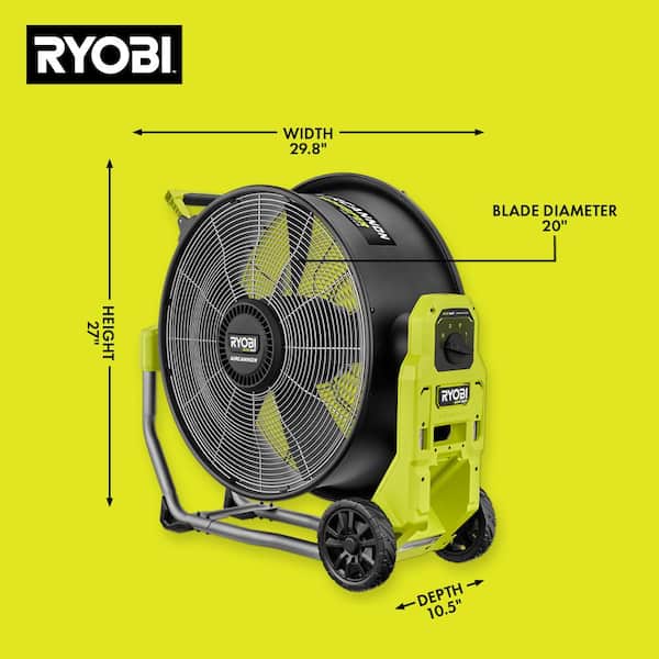 40V HP Brushless Cordless Hybrid WHISPER SERIES 20 in. Air Cannon Fan (Tool Only)