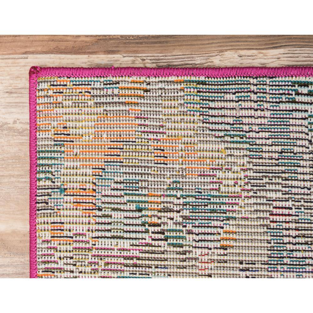 Colorful Abstract Synthetic Indoor Runner Rug