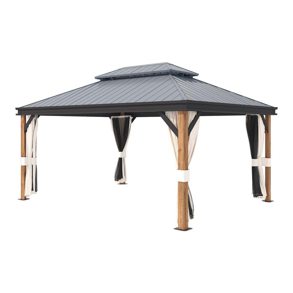 12 ft. x 16 ft. Outdoor Patio Gazebo Canopy Tent With Ventilated Double Roof And Mosquito Net price history on PriceWatchPro