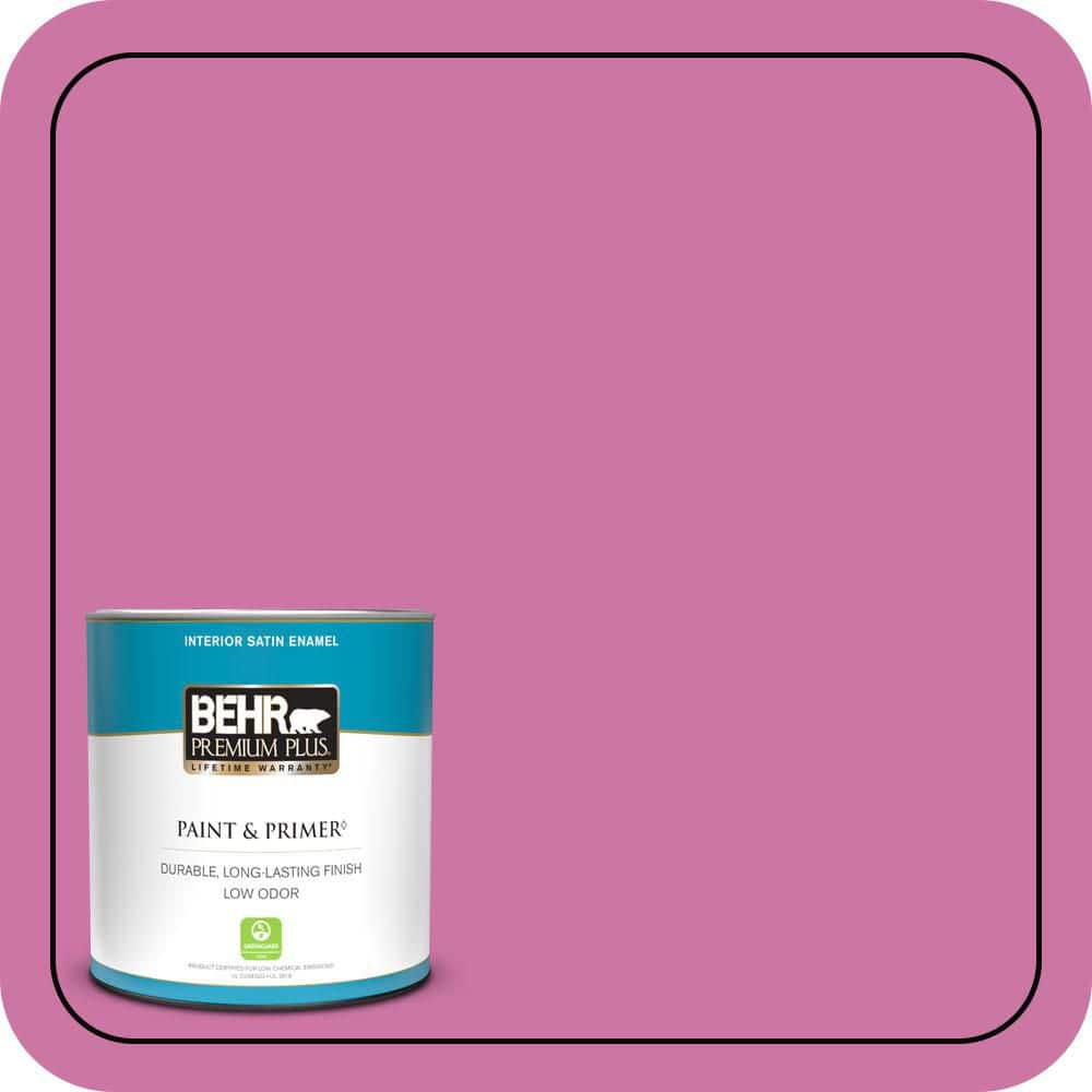 1 qt. #P120-4 Heart Breaker Satin Enamel Low Odor Interior Paint & Primer price history on PriceWatchPro