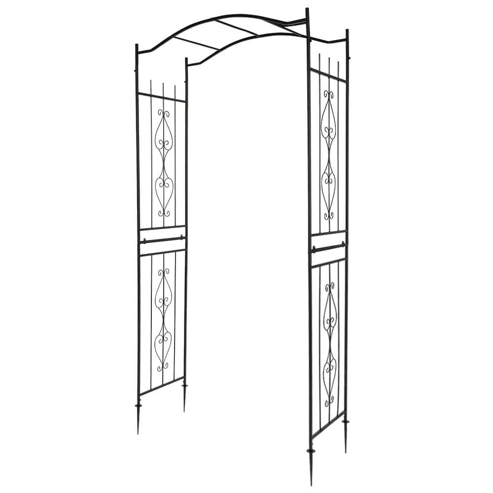 Karl home 90.55 in. x 43.3 in. Garden Iron Arbor 716422289564 - The ...