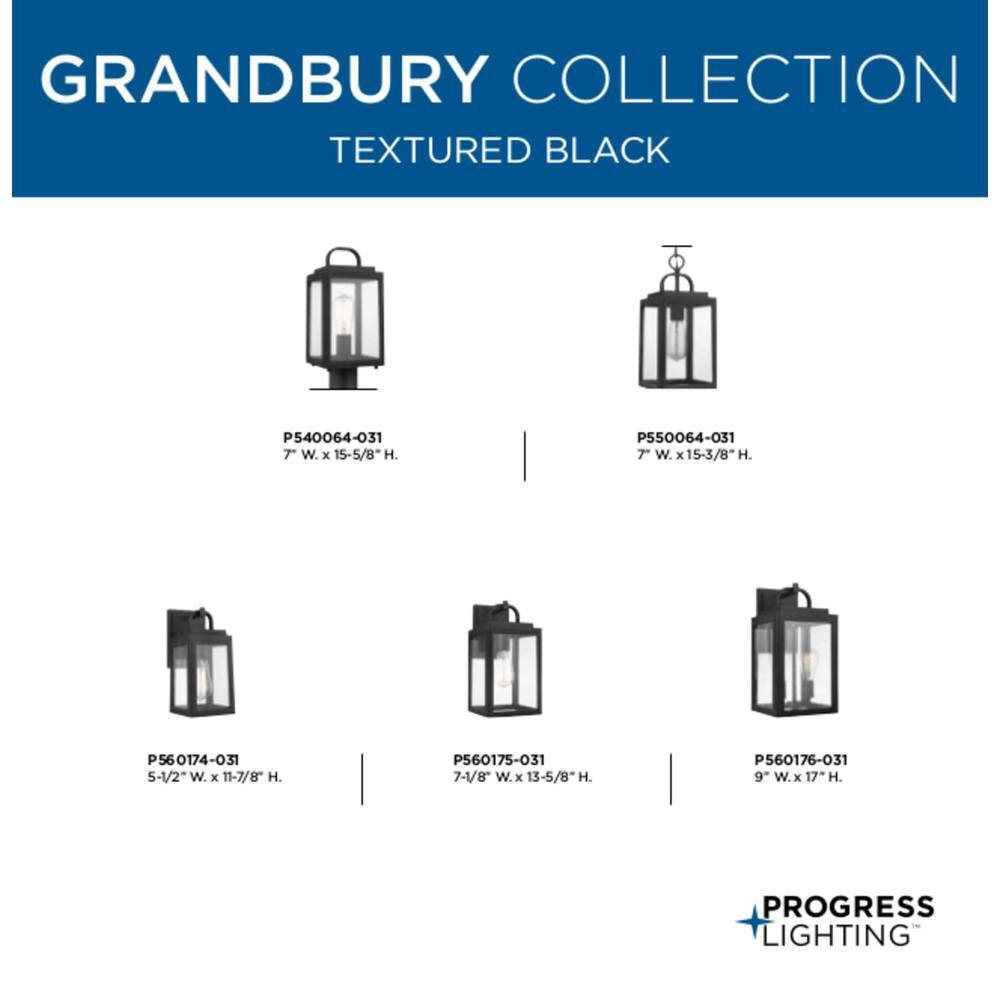 Coastal-Inspired Black Bronze Outdoor Lantern with Clear Glass