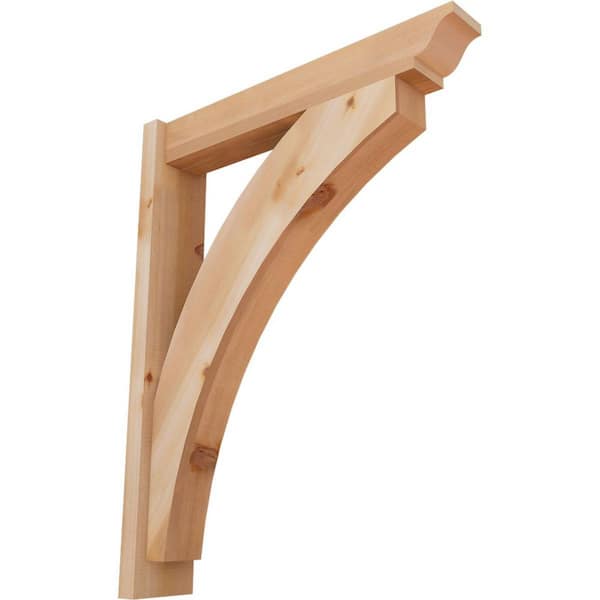 Ekena Millwork 6 in. x 36 in. x 28 in. Western Red Cedar Thorton Traditional Smooth Outlooker