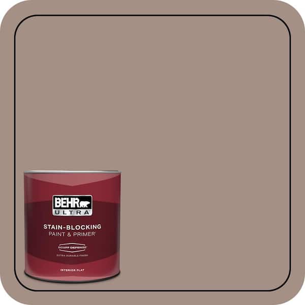 BEHR ULTRA 1 qt. #MQ2-33 Parisian Cafe Extra Durable Flat Interior Paint & Primer