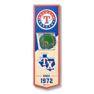 MLB Texas Rangers 6 in. x 19 in. 3D Stadium Banner-Globe Life Park in Arlington