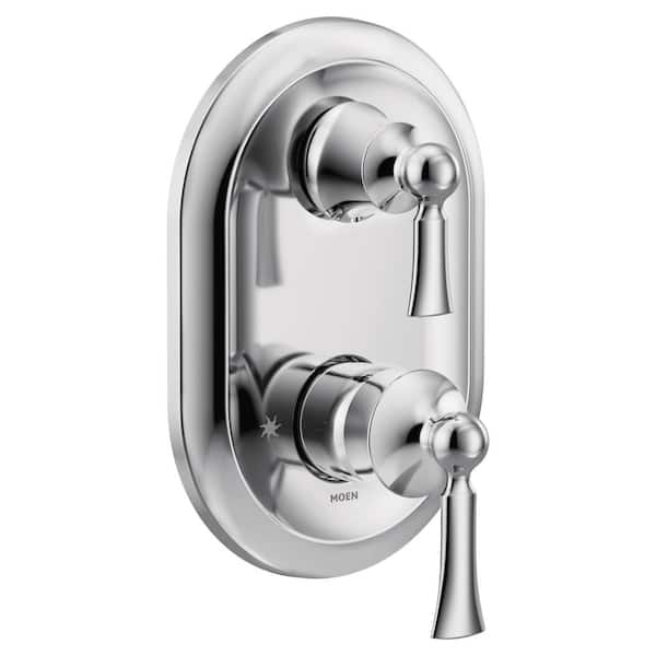 MOEN Wynford M-CORE 3-Series 2-Handle Shower Trim Kit with Integrated Transfer Valve in Chrome (Valve Not Included)