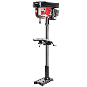 16-Speed Stationary Drill Press Floor Stand Laser Light with 5/8 in. Chuck Capacity