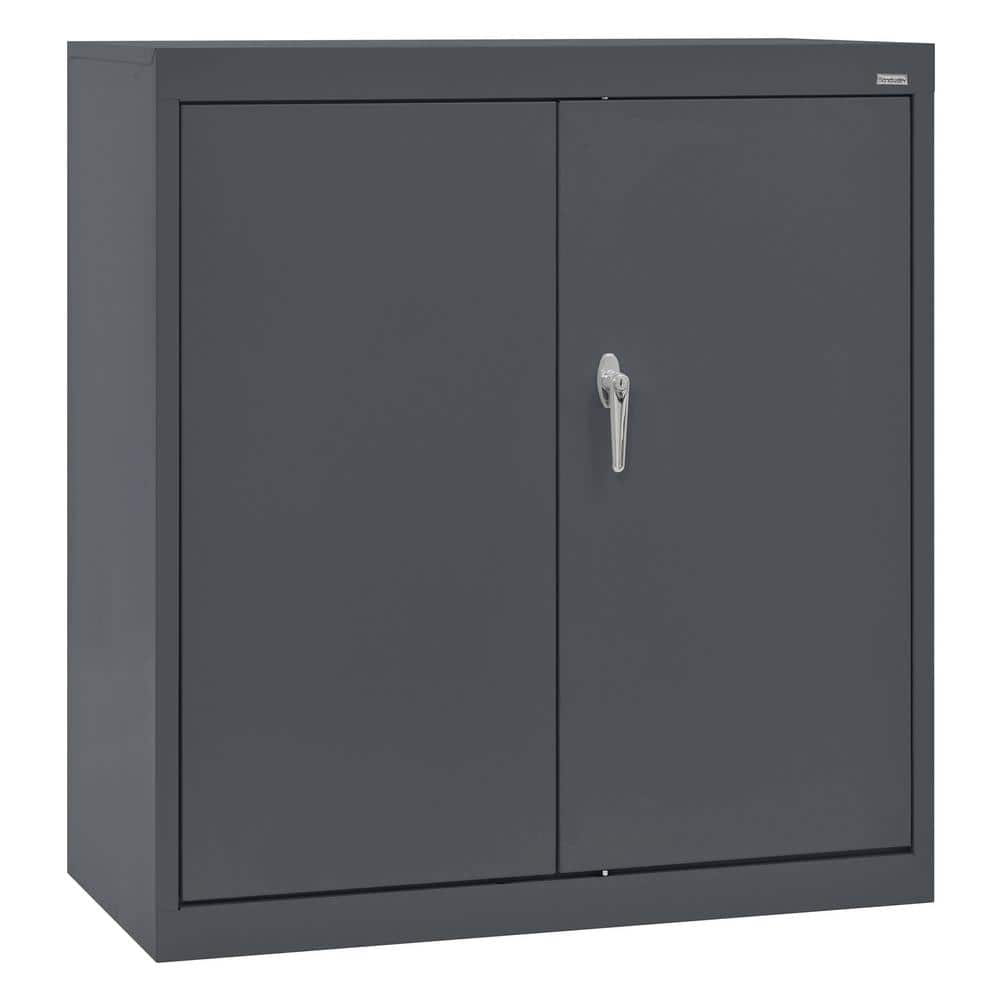 Sandusky Classic Series ( 36 in. W x 36 in. H x 18 in. D ) Steel Counter Height Freestanding Cabinet in Charcoal, Grey -  CA21361836-02