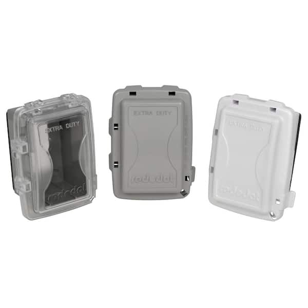 GRAY RED DOT CKNMG-NG WHILE-IN-USE WEATHERPROOF RECEPTACLE COVER 1-GANG 