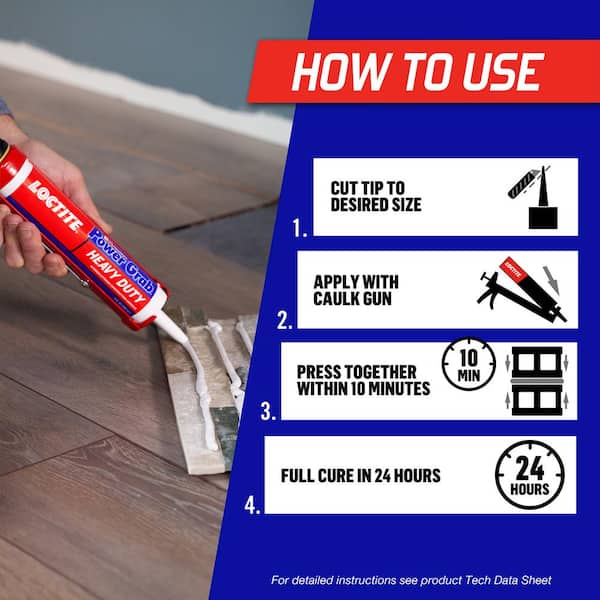 Loctite Power Grab Express 9 oz. Heavy Duty Construction Adhesive (2-Pack)  2032666 - The Home Depot