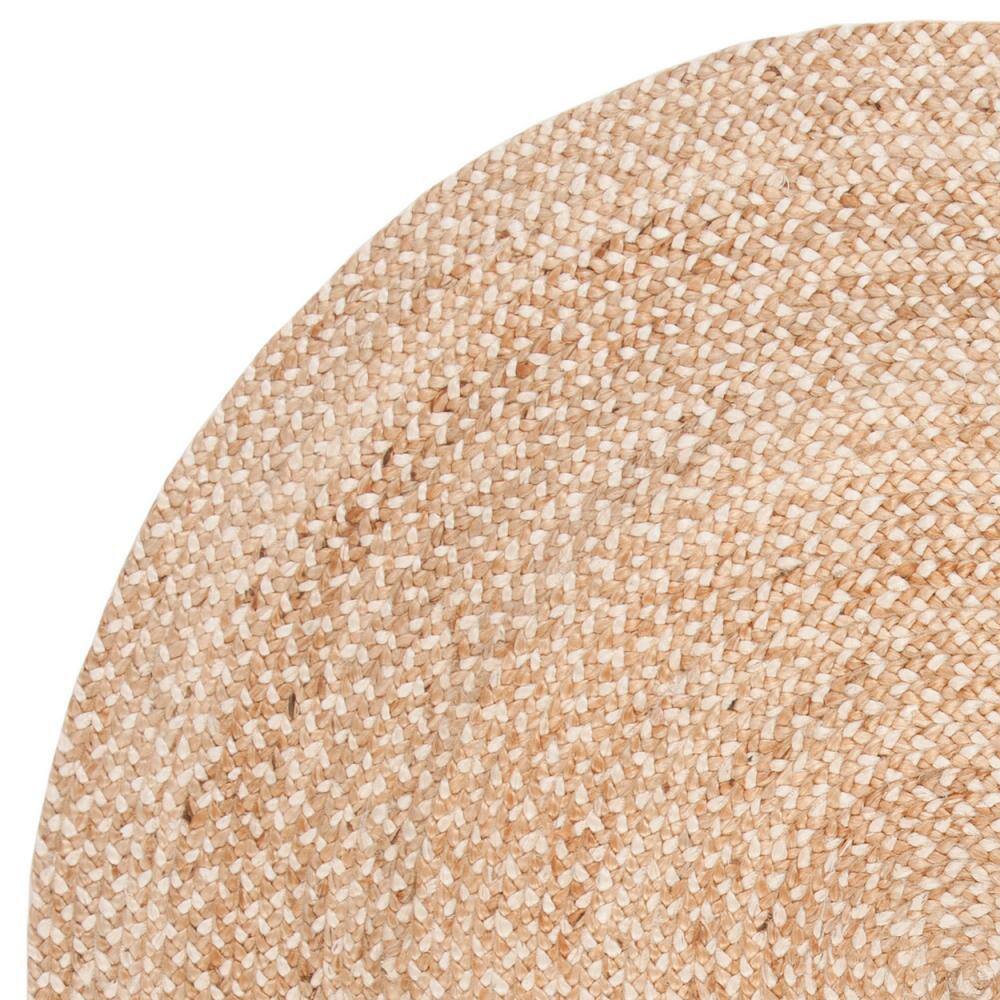 Ivory Bliss Hand-Knotted Round Natural Fiber Rug, 4' Diameter