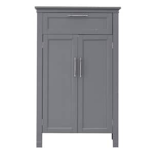 11.82 in. W x 23.63 in. D x 39.37 in. H Double Door Floor Cabinet in Grey