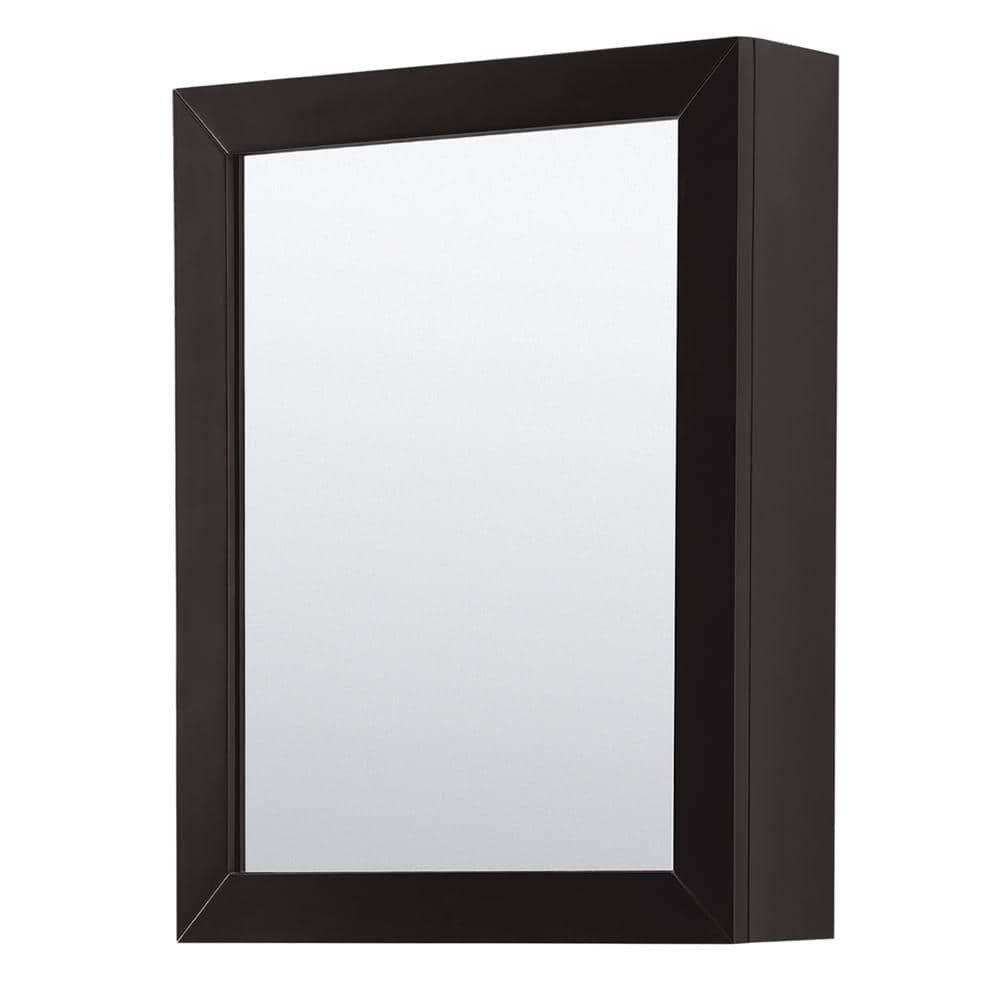 Daria 24 in. W x 30 in. H Rectangular Framed Wall Bathroom Vanity Mirror in Dark Espresso price history on PriceWatchPro