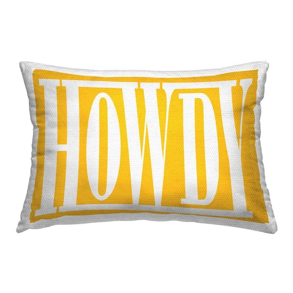 Stupell Industries Howdy Yellow Rodeo Outdoor Printed Throw Pillow by Grace Popp