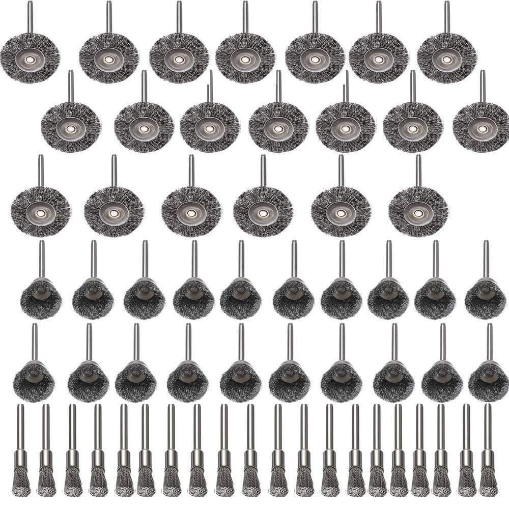 60 Piece Wire Brushes Set, Steel Wire Wheels Pen Brushes Set Kit Accessories for Rotary Tool price history on PriceWatchPro