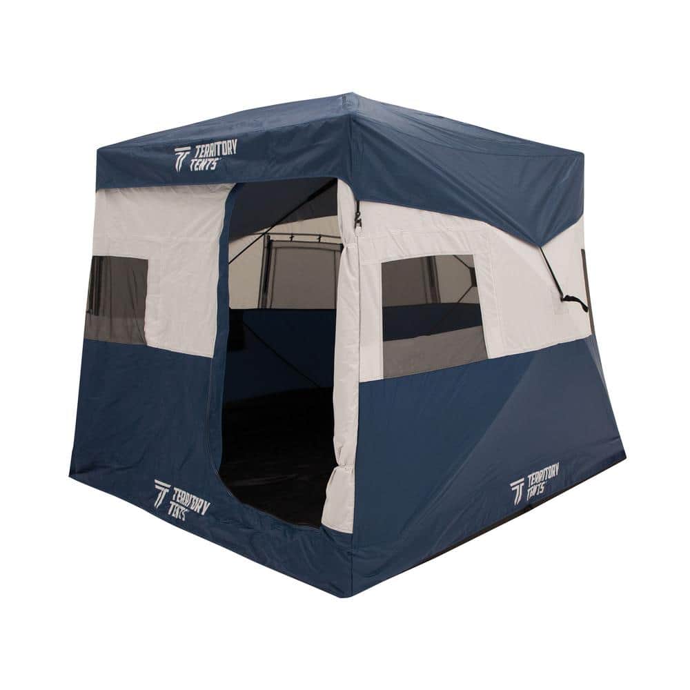 Deep Blue 3-Person Waterproof Camping Tent with Carry Bag
