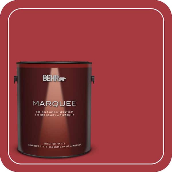 BEHR MARQUEE 1 gal. #BXC-03 Scarlet Matte Interior Paint & Primer