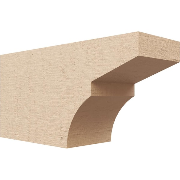 Ekena Millwork 4-in. x 6-in. x 12-in. Monterey Woodgrain, Primed Tan Timberthane Polyurethane Rafter Tail Brace