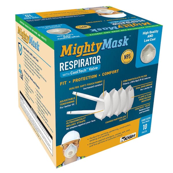 SoftSeal 3D+ N95 Mighty Mask with CoolTech Valve (10-Pack)