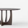 Lirago Arch Walnut 42" Round Dining Table for 6