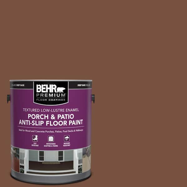1 gal. #240F-7 Root Beer Textured Low-Lustre Enamel Interior/Exterior Porch and Patio Anti-Slip Floor Paint