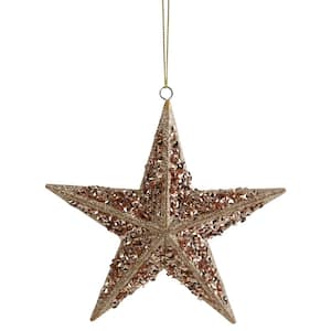 5.5 in. Rose Gold Star Shaped Christmas Ornament