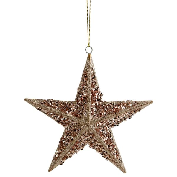 Northlight 5.5 in. Rose Gold Star Shaped Christmas Ornament
