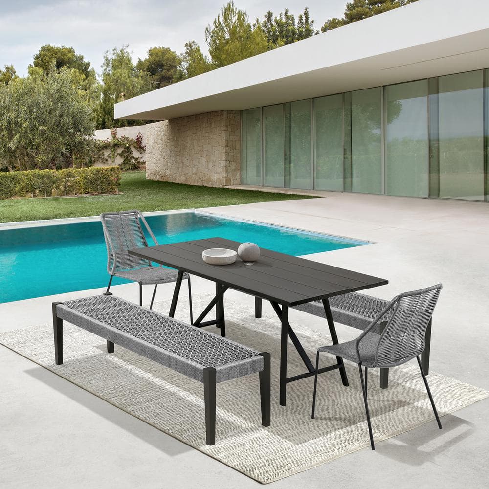Koala and Clip and Camino 5-Piece Dark Eucalyptus Wood Outdoor Dining Set