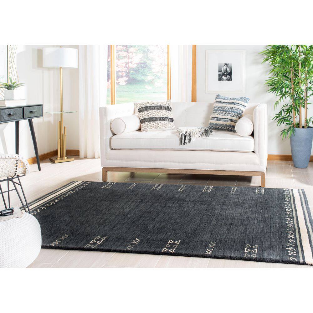 Gray Hand-Knotted Wool 8' x 10' Area Rug