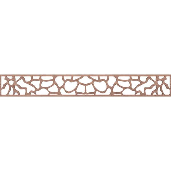 Ekena Millwork Rochester Fretwork 0.25 in. D x 46.5 in. W x 6 in. L Walnut Wood Panel Moulding