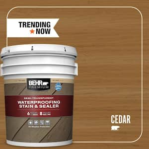 5 gal. #ST-146 Cedar Semi-Transparent Waterproofing Exterior Wood Stain and Sealer