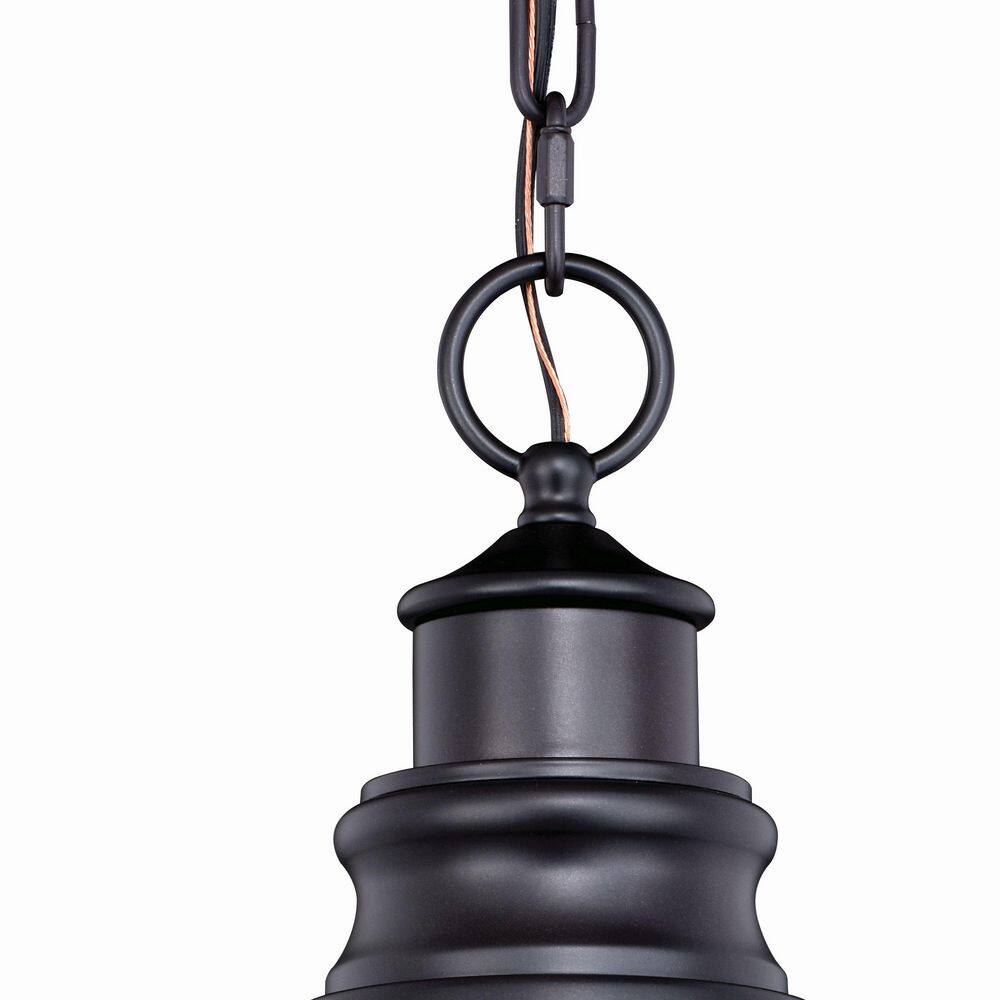 Oil Burnished Bronze Farmhouse Pendant Light with Gold Interior