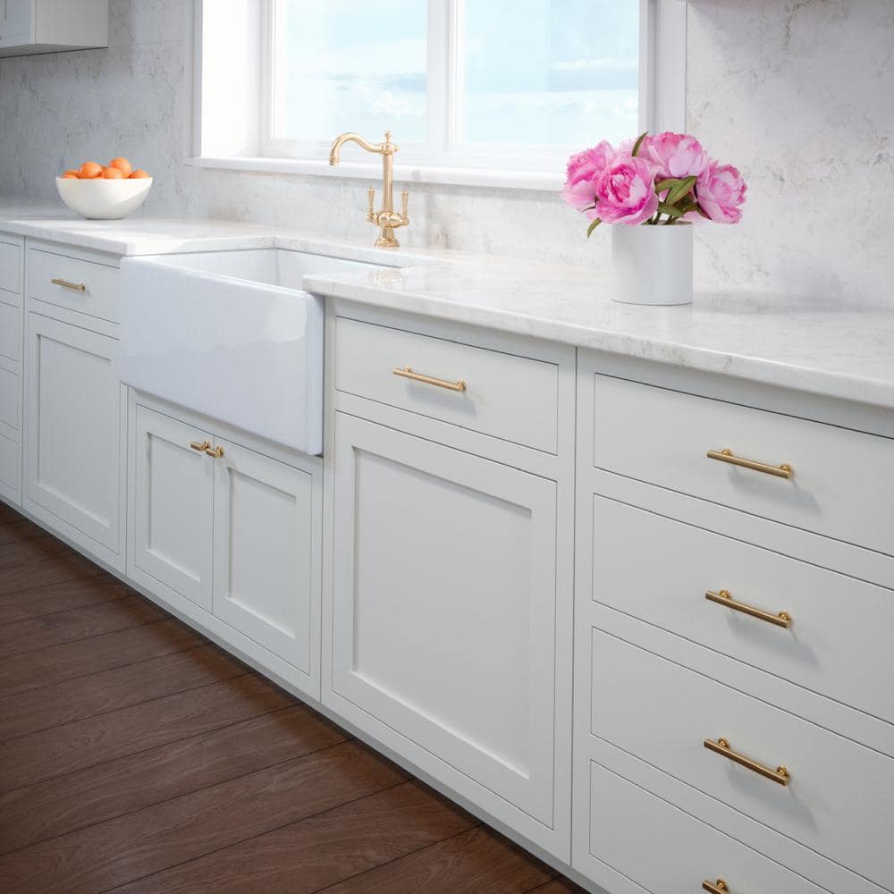 Flynn 7.5" Satin Brass Rectangular Bar Pull
