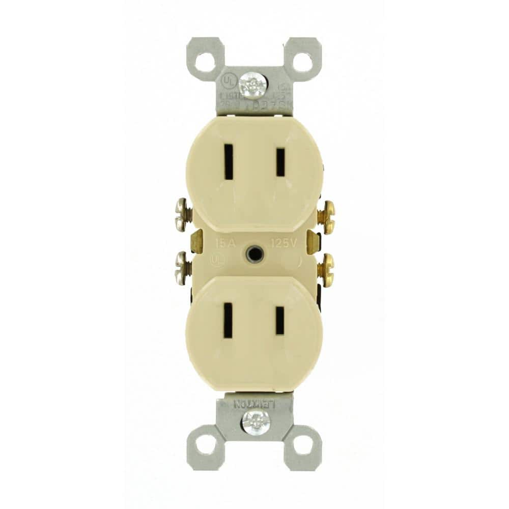 UPC 078477791783 product image for 15 Amp 125 V 2-Wire Duplex Outlet/Receptacle, Ivory (1-Pack) 00223-I | upcitemdb.com