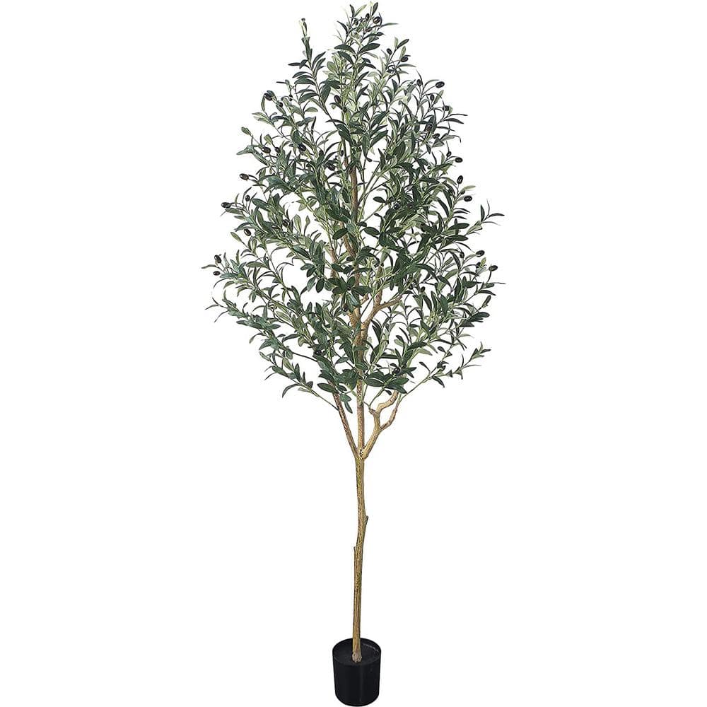 Fencer Wire 7 ft. Green Artificial Olive Tree, Faux Plant in Pot for Indoor  Home Office Modern Decoration Housewarming Gift HDFT-CHOV8401 - The Home  Depot